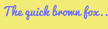 Image with Font Color 6B6BFF and Background Color F2EC77